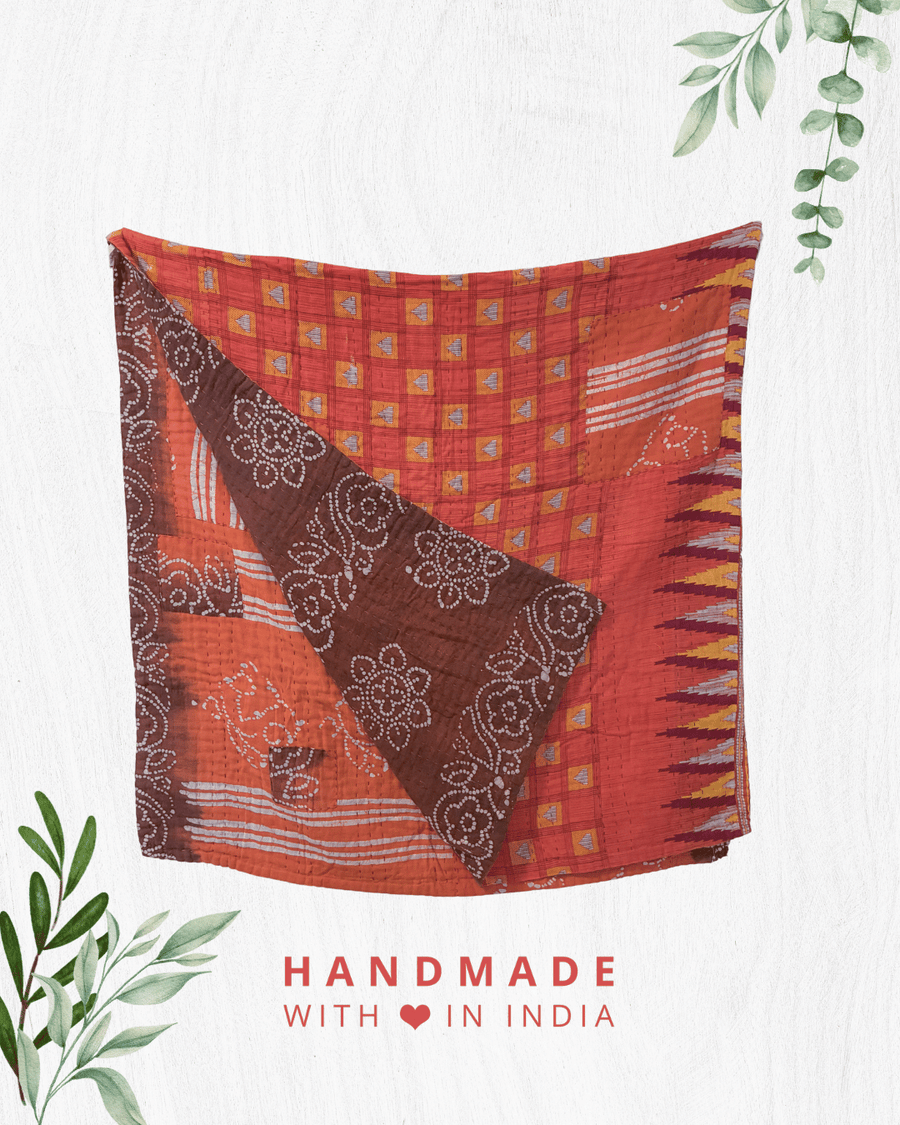 Kantha Throw Blanket