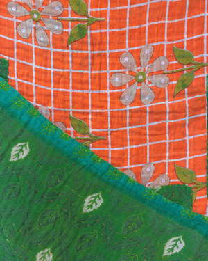 Kantha Throw Blanket