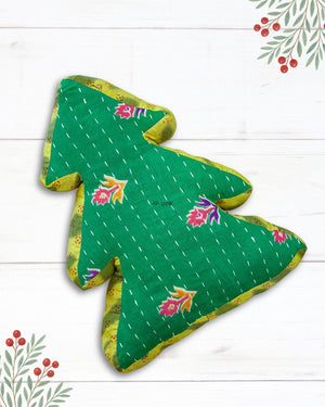 Kantha Pillow | Christmas Tree