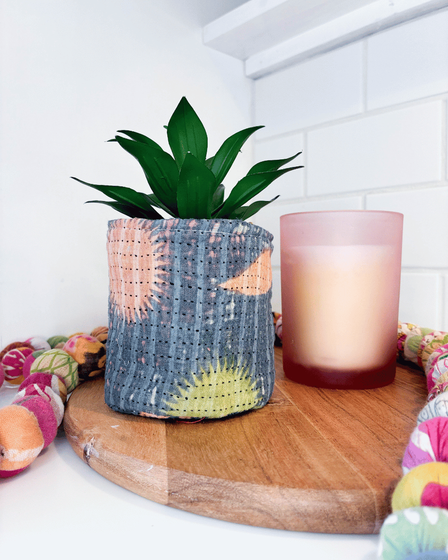 Vintage Kantha Basket | 4 in