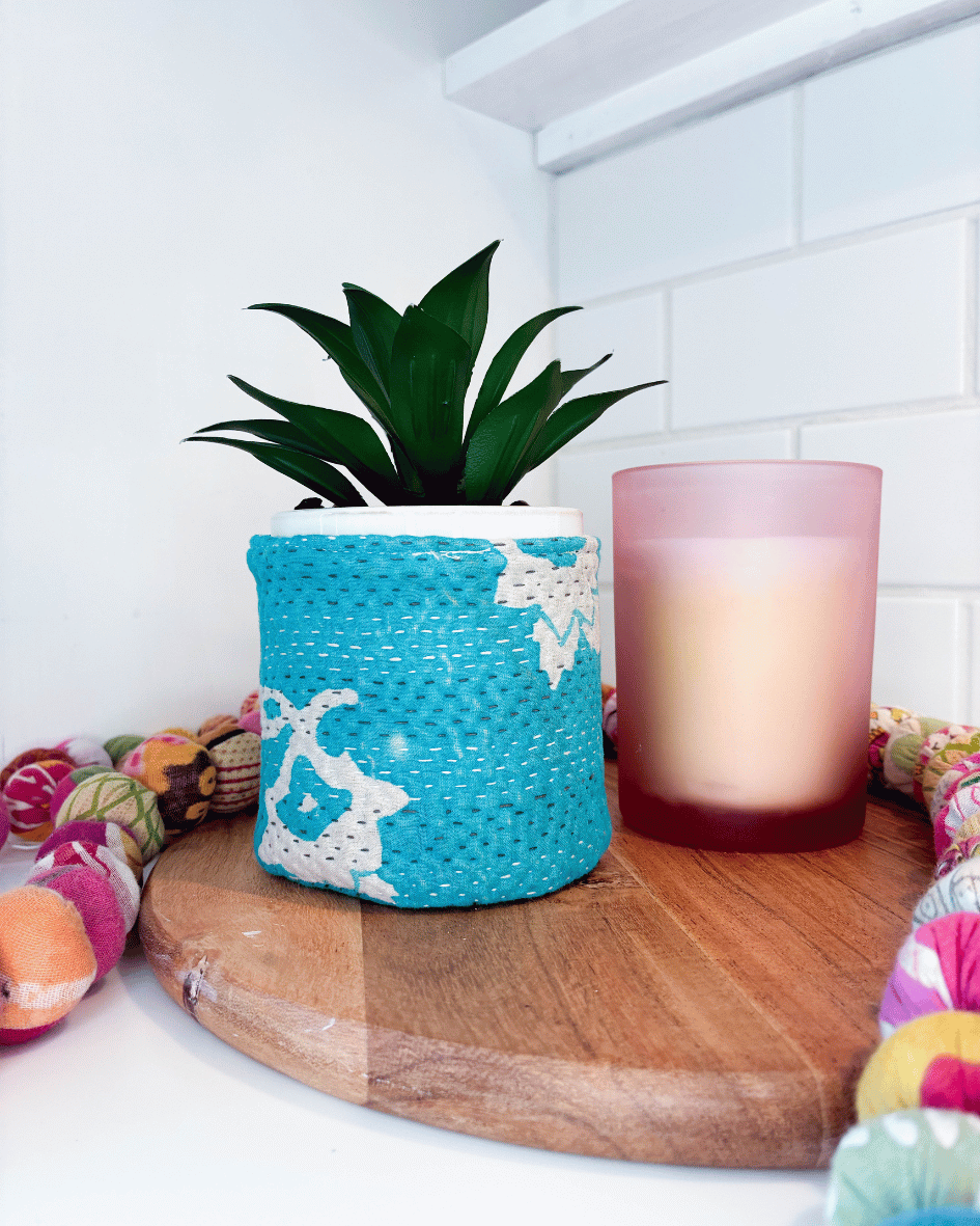 Vintage Kantha Basket | 4 in