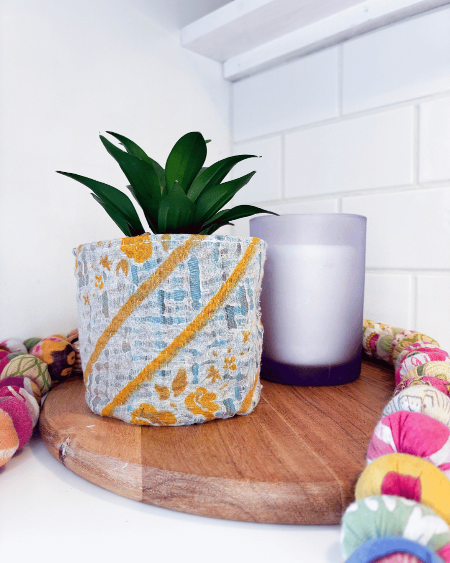 Vintage Kantha Basket | 4 in