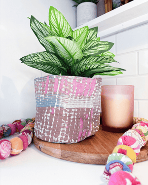 Vintage Kantha Basket | 5 in