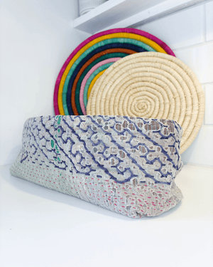 Vintage Kantha Bread Basket | Large