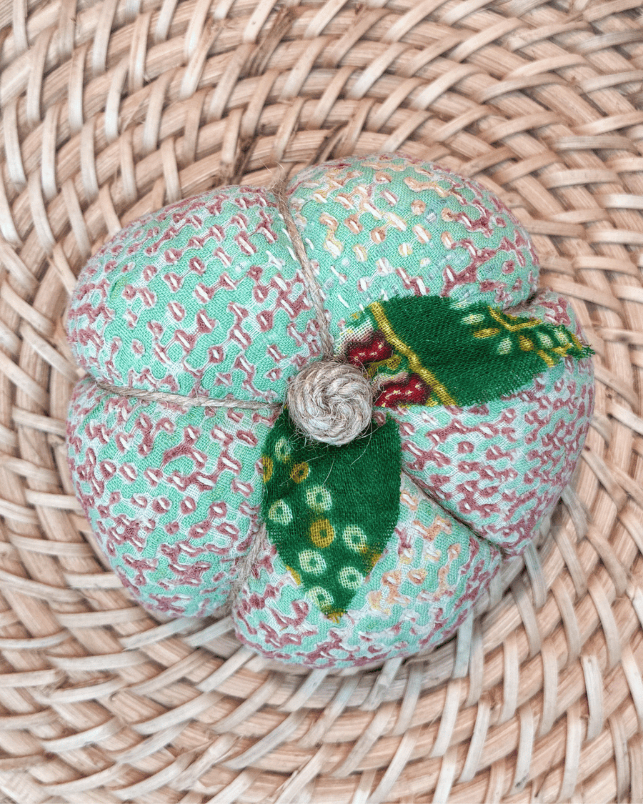 Vintage Kantha Pumpkin | Small