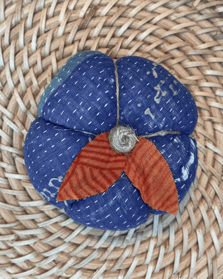 Vintage Kantha Pumpkin | Small