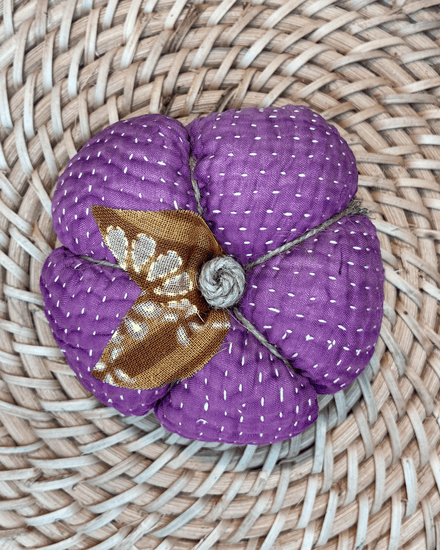 Vintage Kantha Pumpkin | Small