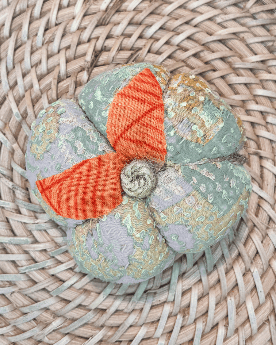 Vintage Kantha Pumpkin | Small