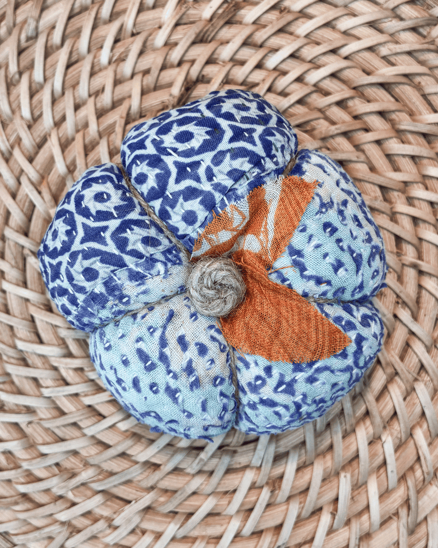 Vintage Kantha Pumpkin | Small