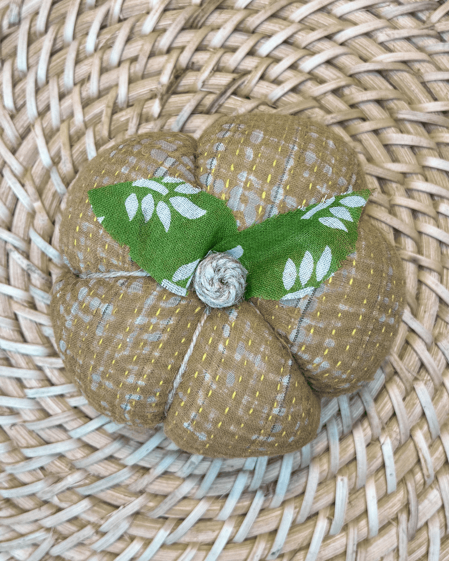 Vintage Kantha Pumpkin | Small