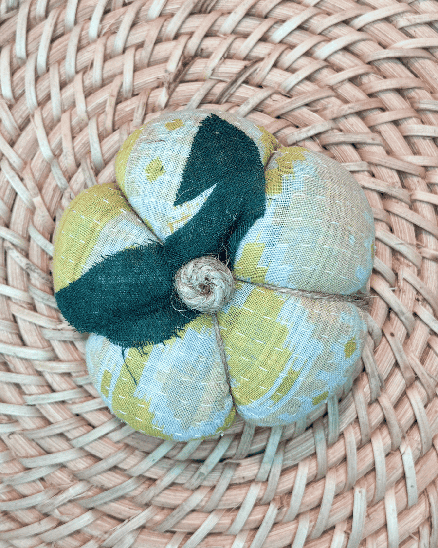 Vintage Kantha Pumpkin | Small