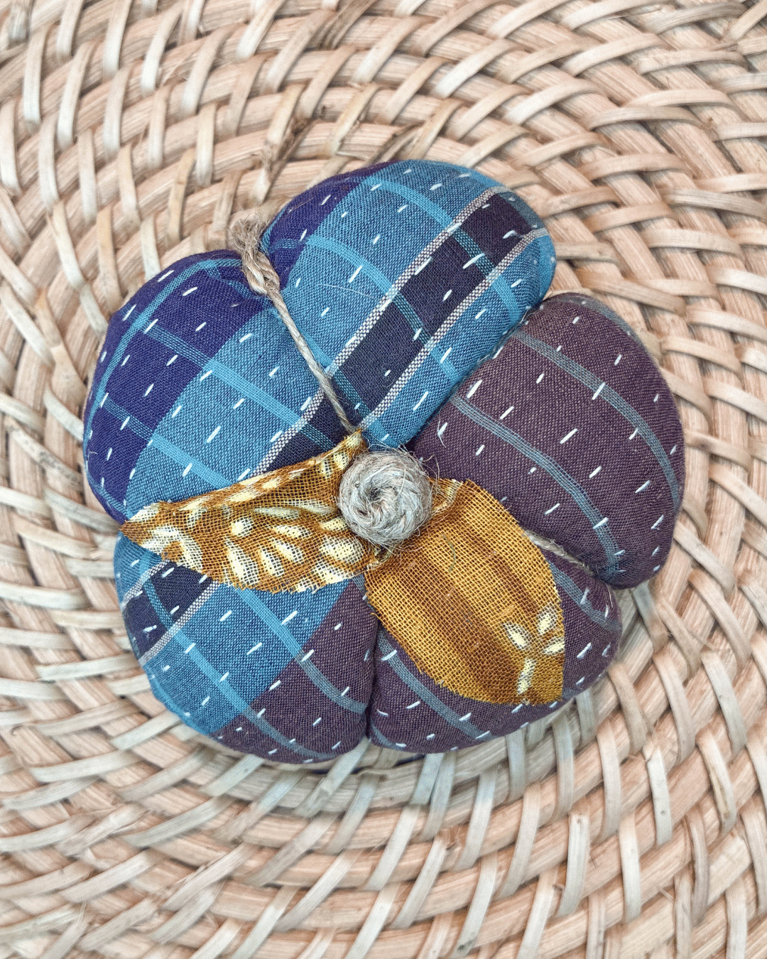 Vintage Kantha Pumpkin | Small