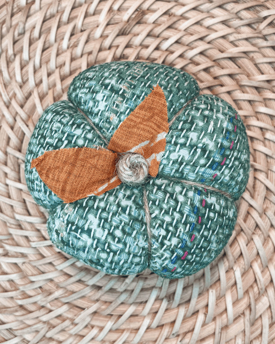 Vintage Kantha Pumpkin | Small