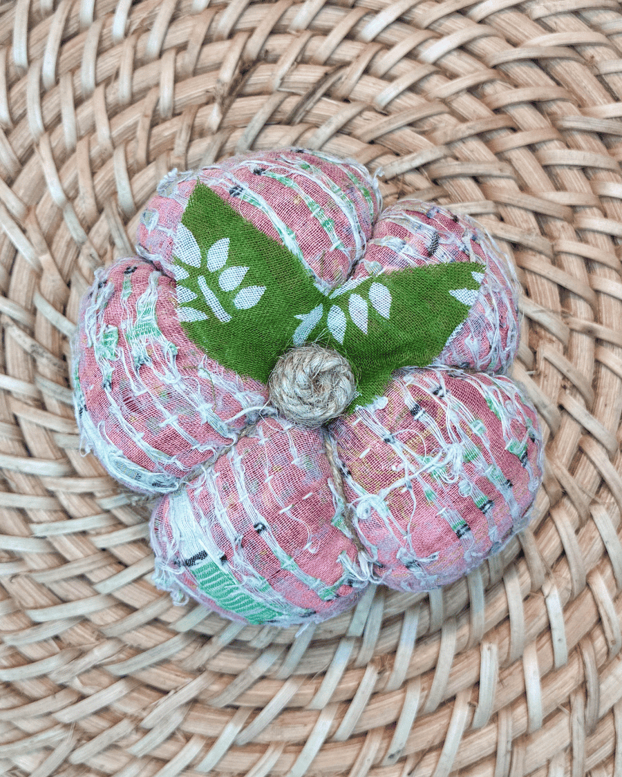 Vintage Kantha Pumpkin | Small