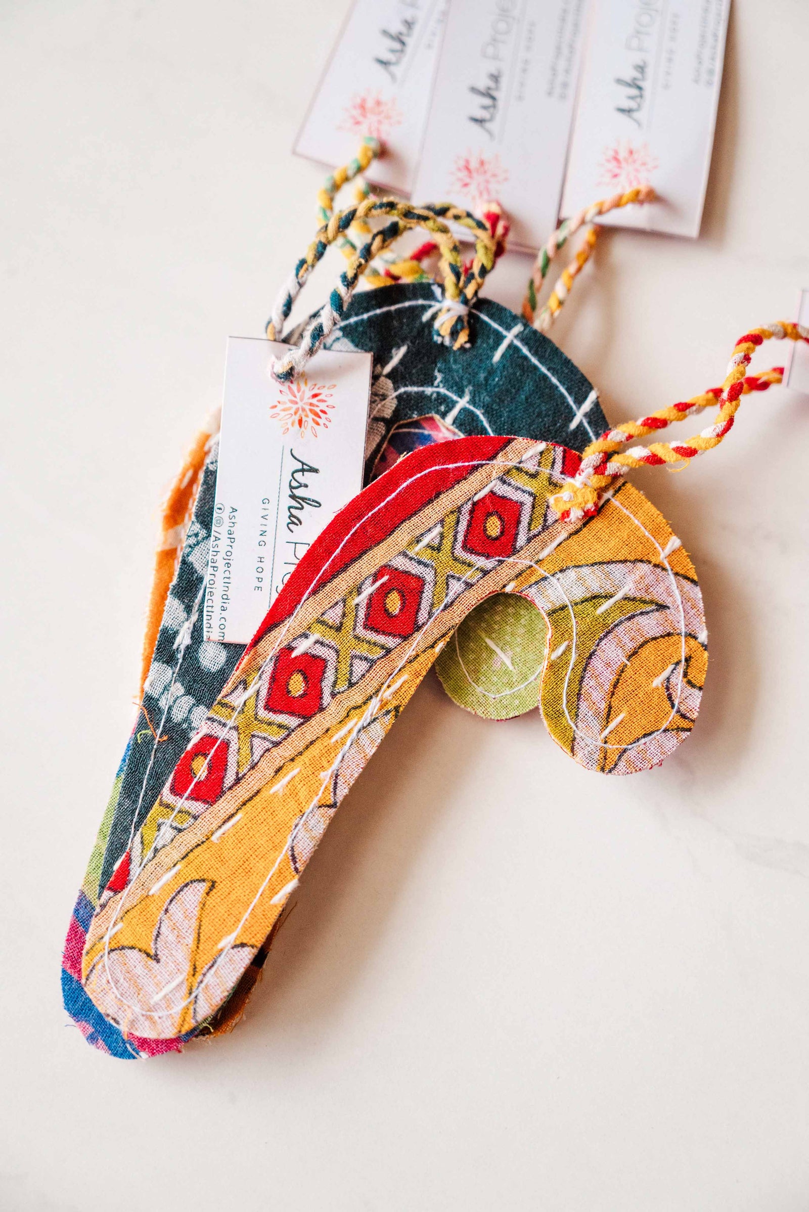 Kantha Christmas Ornaments | Candy Cane