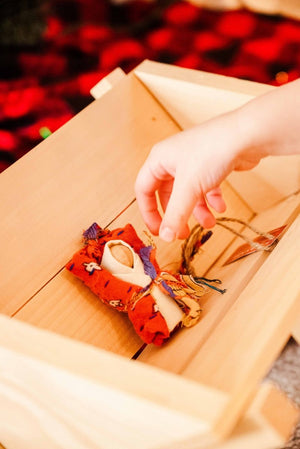 Baby Jesus Ornament - Asha Project Kantha - Saree - Handmade