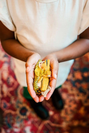 Baby Jesus Ornament - Asha Project Kantha - Saree - Handmade