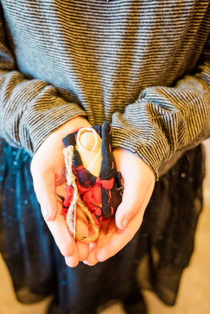 Baby Jesus Ornament - Asha Project Kantha - Saree - Handmade