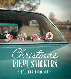 Christmas Mug | Clear Vinyl Sticker - Asha Project Kantha - Saree - Handmade