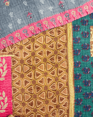 Hope Quilt - Asha Project Kantha - Saree - Handmade