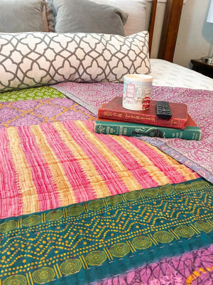 Hope Quilt - Asha Project Kantha - Saree - Handmade
