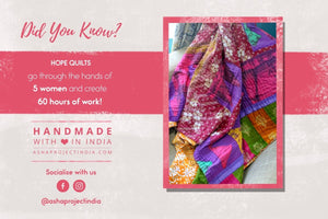 Hope Quilt - Asha Project Kantha - Saree - Handmade
