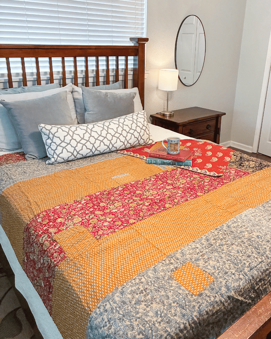 Hope Quilt - Asha Project Kantha - Saree - Handmade