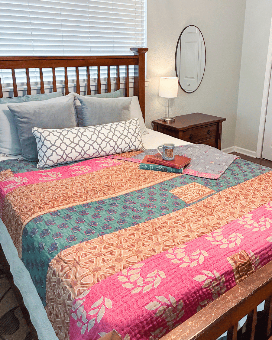 Hope Quilt - Asha Project Kantha - Saree - Handmade