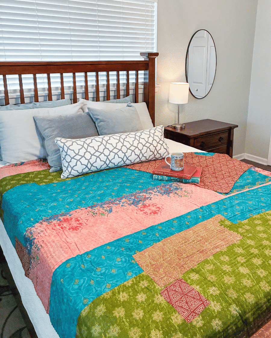 Hope Quilt - Asha Project Kantha - Saree - Handmade