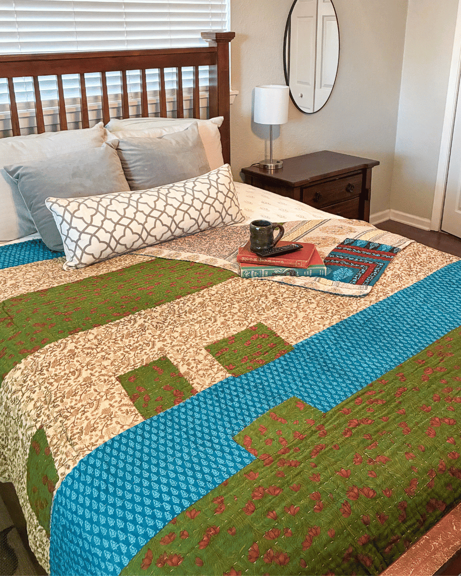 Hope Quilt - Asha Project Kantha - Saree - Handmade