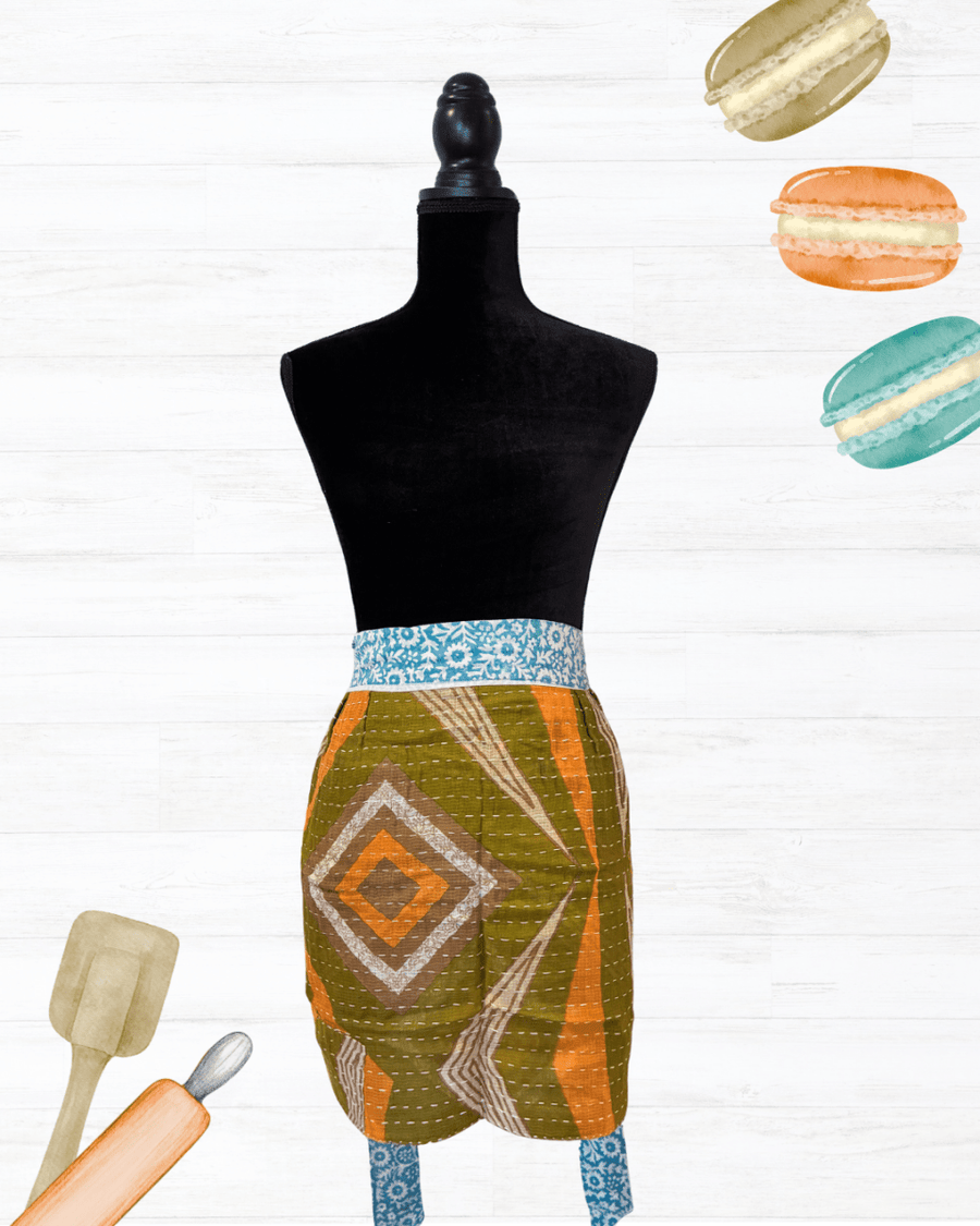 Kantha Apron - Asha Project Kantha - Saree - Handmade