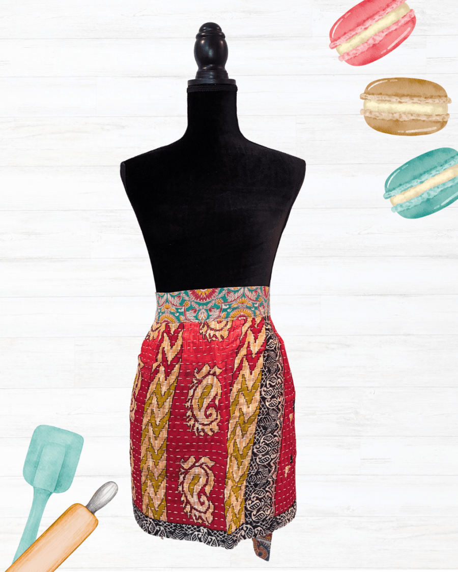 Kantha Apron - Asha Project Kantha - Saree - Handmade