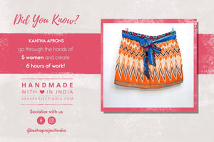 Kantha Apron | Assorted - Asha Project Kantha - Saree - Handmade