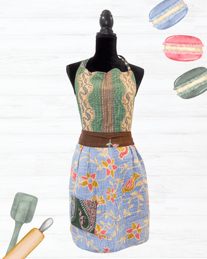 Kantha Apron | Full - Asha Project Kantha - Saree - Handmade
