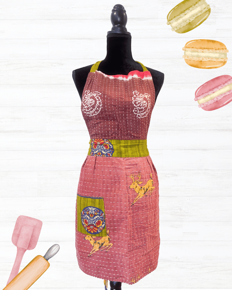 Kantha Apron | Full - Asha Project Kantha - Saree - Handmade