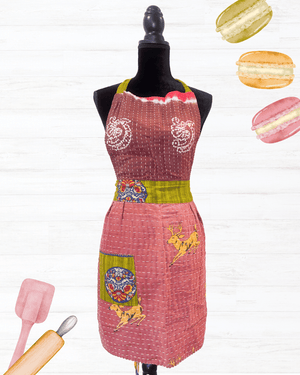 Kantha Apron | Full - Asha Project Kantha - Saree - Handmade
