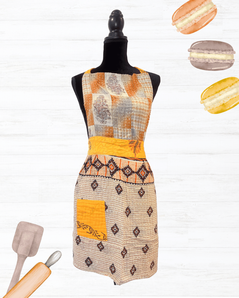 Kantha Apron | Full - Asha Project Kantha - Saree - Handmade