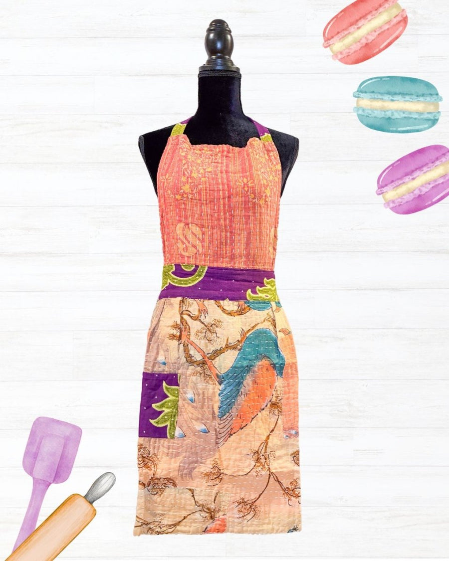 Kantha Apron | Full - Asha Project Kantha - Saree - Handmade