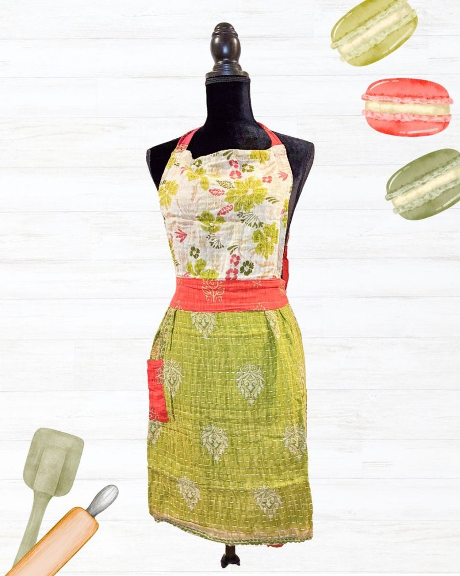 Kantha Apron | Full - Asha Project Kantha - Saree - Handmade