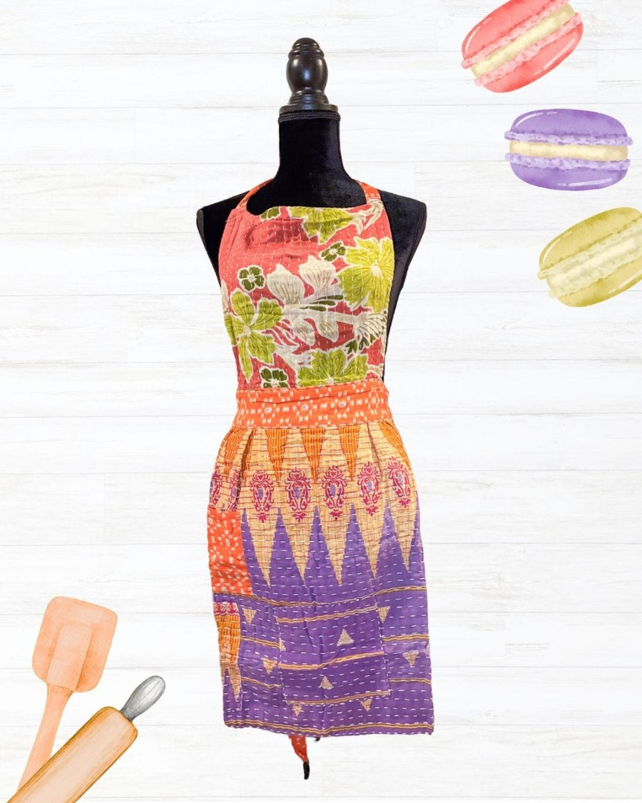 Kantha Apron | Full - Asha Project Kantha - Saree - Handmade