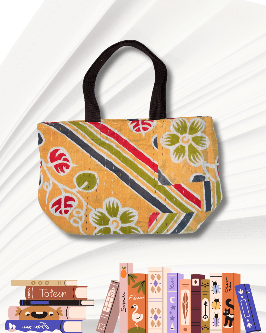 Kantha Bible Bag - Asha Project Kantha - Saree - Handmade