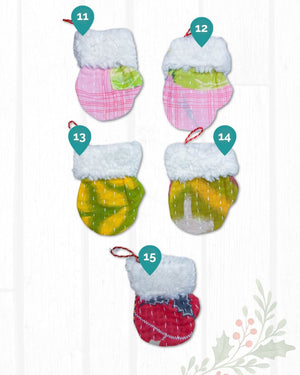 Kantha Christmas Ornament | Mit - Asha Project Kantha - Saree - Handmade