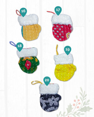 Kantha Christmas Ornament | Mit - Asha Project Kantha - Saree - Handmade