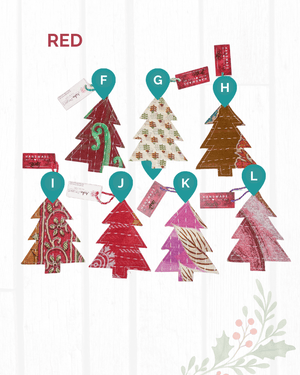 Kantha Christmas Ornaments | Tree - Asha Project Kantha - Saree - Handmade