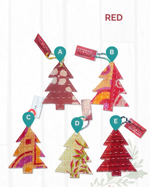 Kantha Christmas Ornaments | Tree - Asha Project Kantha - Saree - Handmade