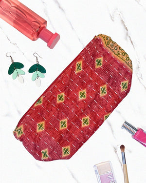 Kantha Cosmetic Bag | Large - Asha Project Kantha - Saree - Handmade