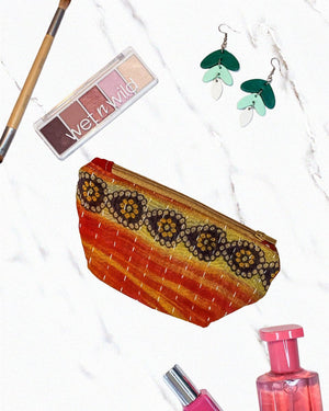 Kantha Cosmetic Bag | Small - Asha Project Kantha - Saree - Handmade