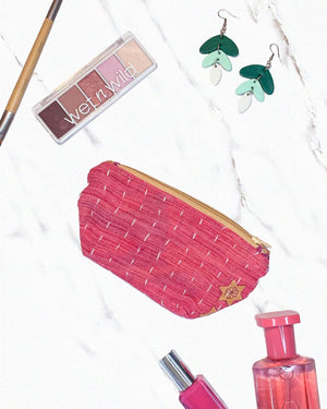 Kantha Cosmetic Bag | Small - Asha Project Kantha - Saree - Handmade