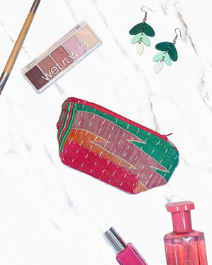 Kantha Cosmetic Bag | Small - Asha Project Kantha - Saree - Handmade