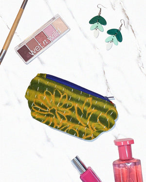 Kantha Cosmetic Bag | Small - Asha Project Kantha - Saree - Handmade